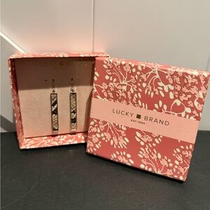 Lucky Brand Earrings with Floral Pink Box